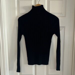 Belldini Black Ribbed Turtleneck Sweater